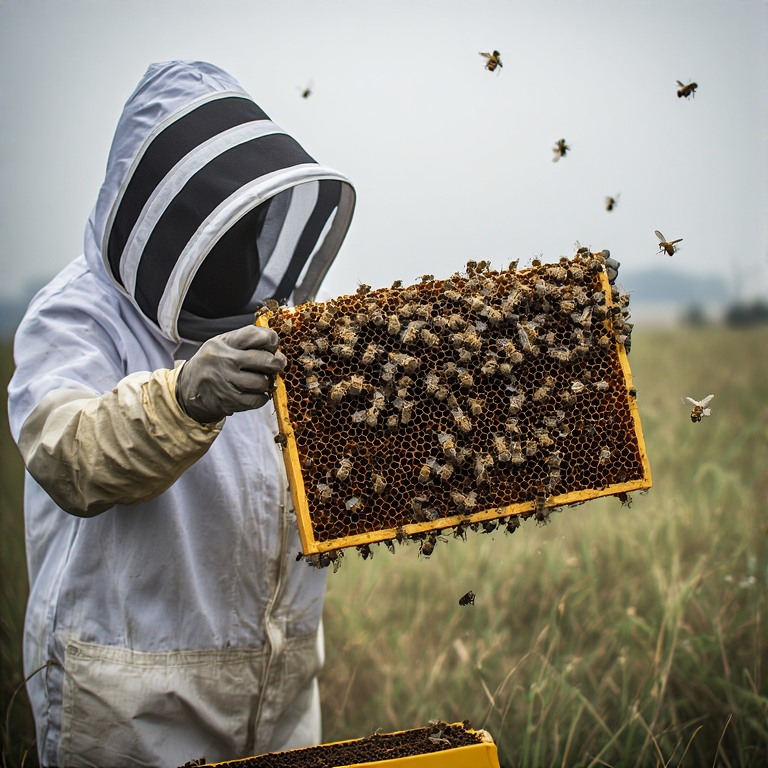 Apicoltore al lavoro